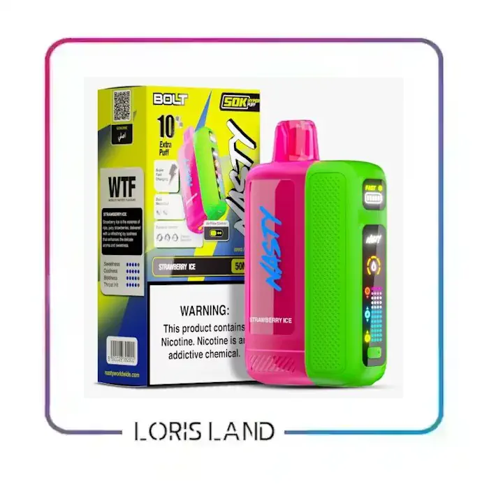 پاد یکبار مصرف توت فرنگی یخ نستی ۵۰ هزار پاف